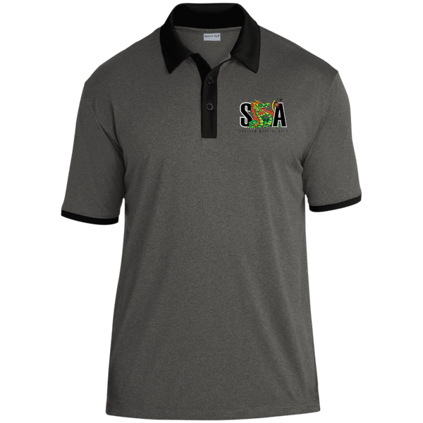 ST667 Heather Contender Contrast Polo