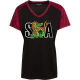 LST371 Ladies' CamoHex Colorblock T-Shirt